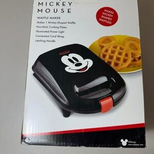 Disney Black and Red Mickey Mouse Waffle Maker